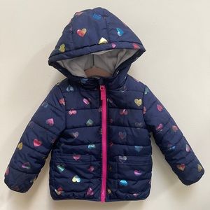 Carters Navy Blue Heart Jacket